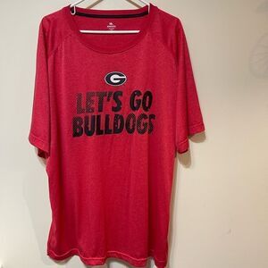 Knights Apparel Georgia Bulldogs Mens Short Sleeve Top 2XL Red NWOT